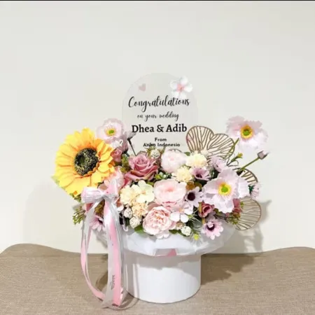 Bloom Box Akrilik Ucapan Wedding Pademangan